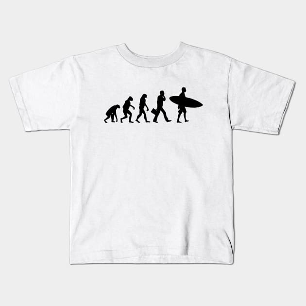 Surfer evolution Kids T-Shirt by hoopoe